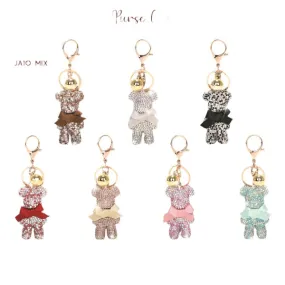 050- Brangio Crystal Teddy Bear Keychain