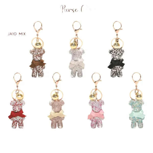 050- Brangio Crystal Teddy Bear Keychain