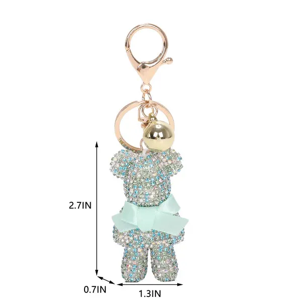 050- Brangio Crystal Teddy Bear Keychain