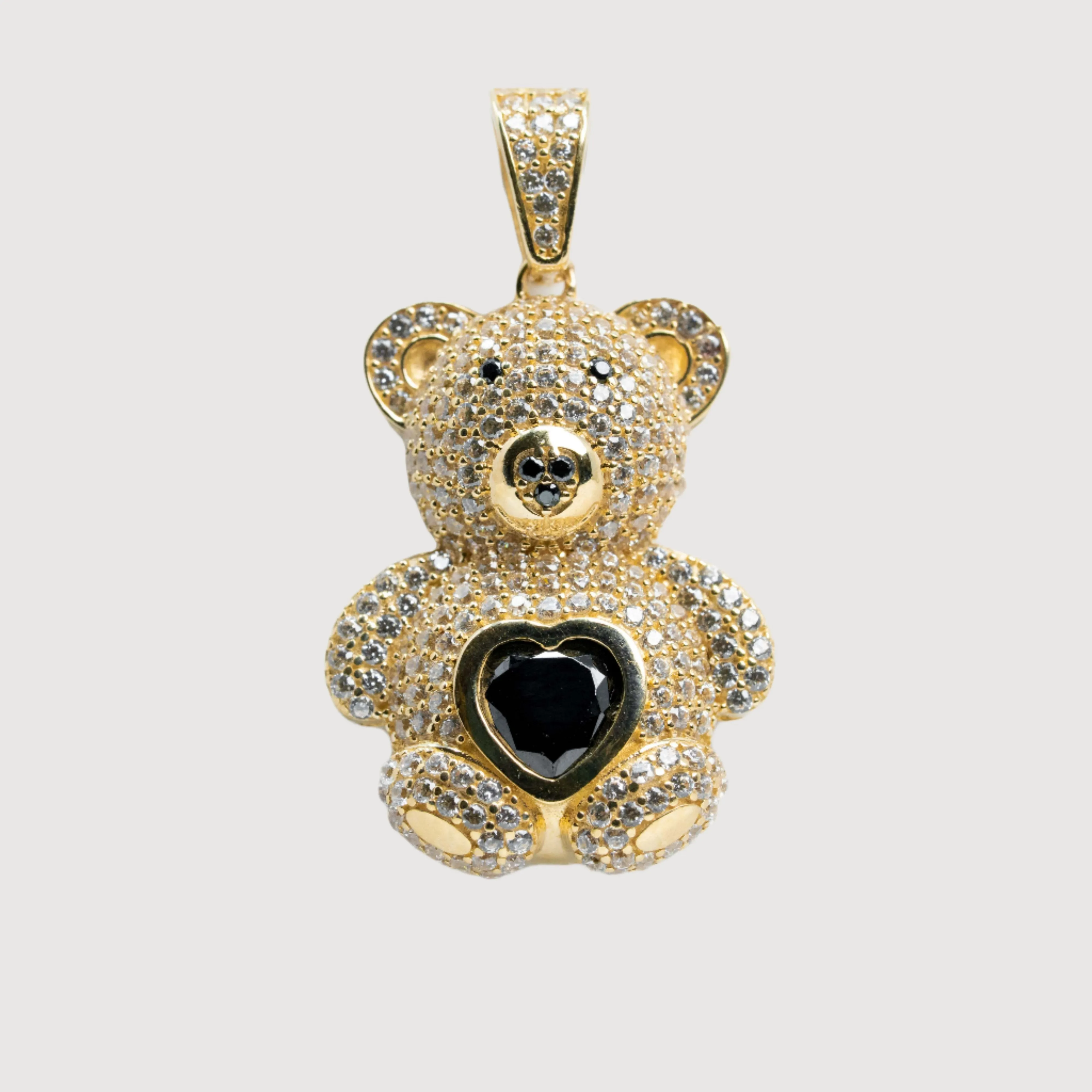 14k Yellow Gold Teddy Bear Pendant