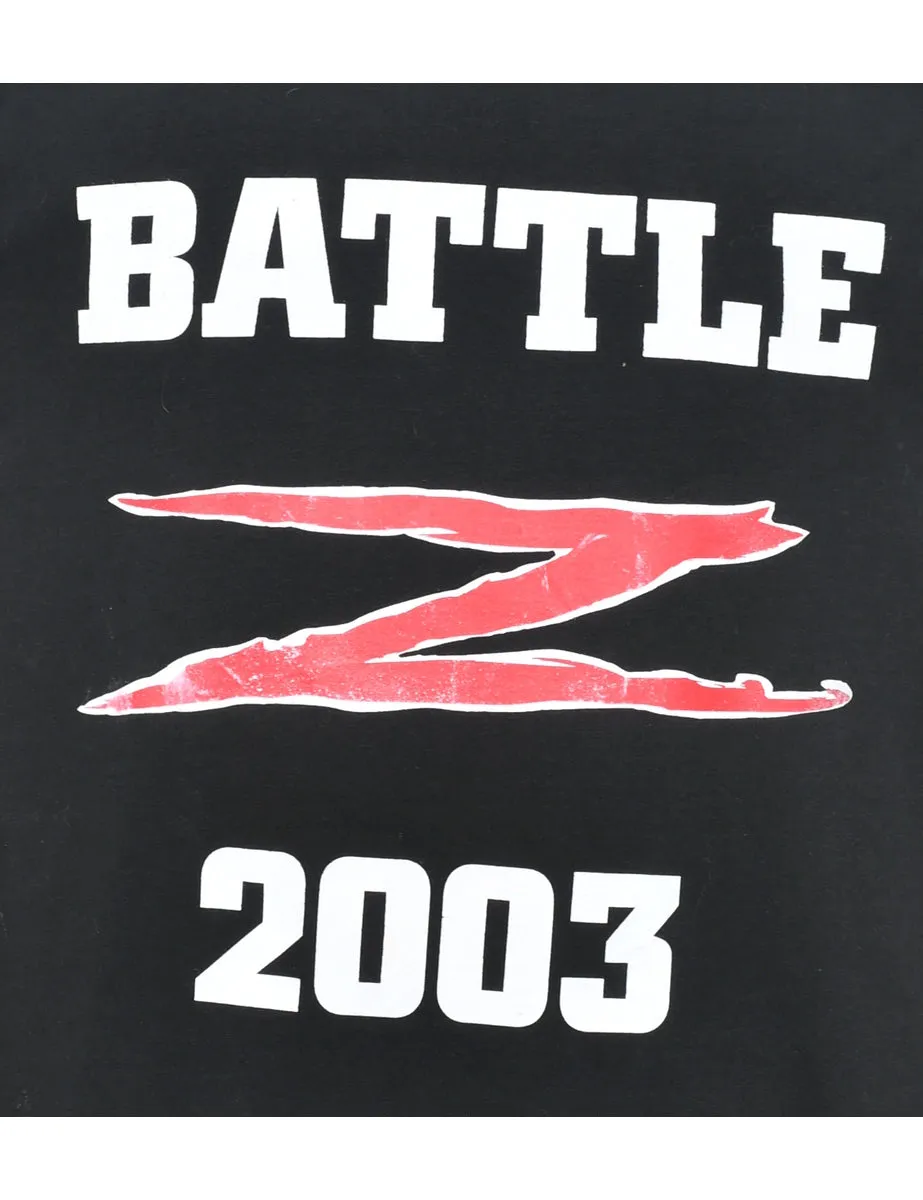 2000s Batttle Printed T-shirt - M