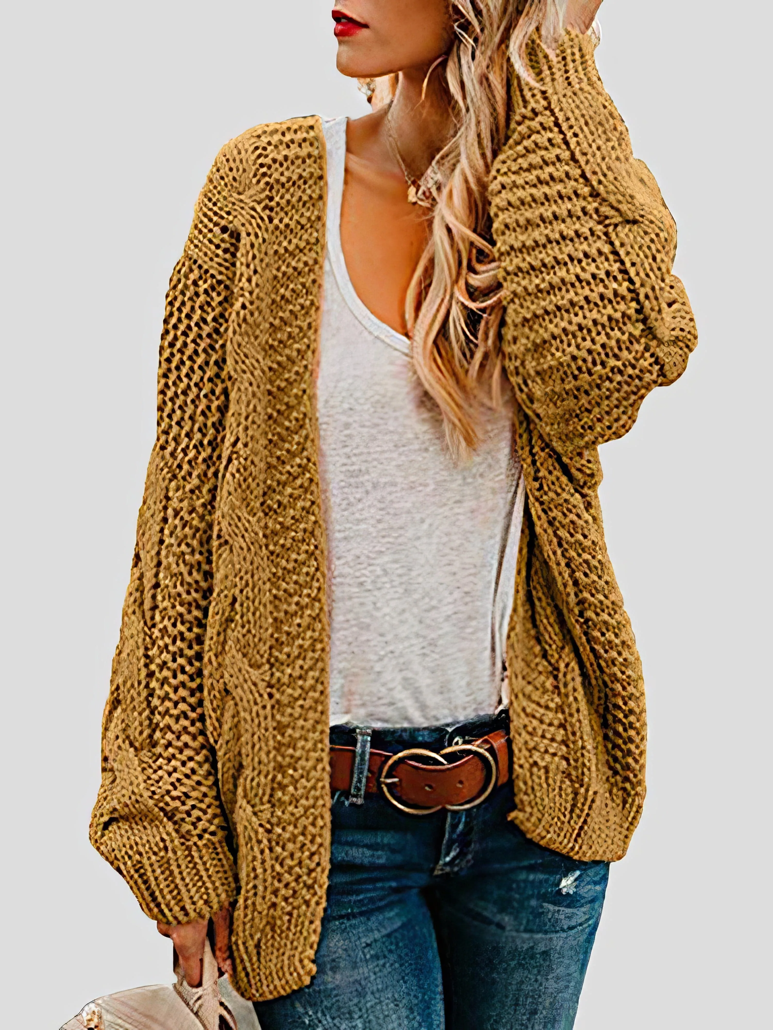 3/4 Sleeve Knit Cardigan