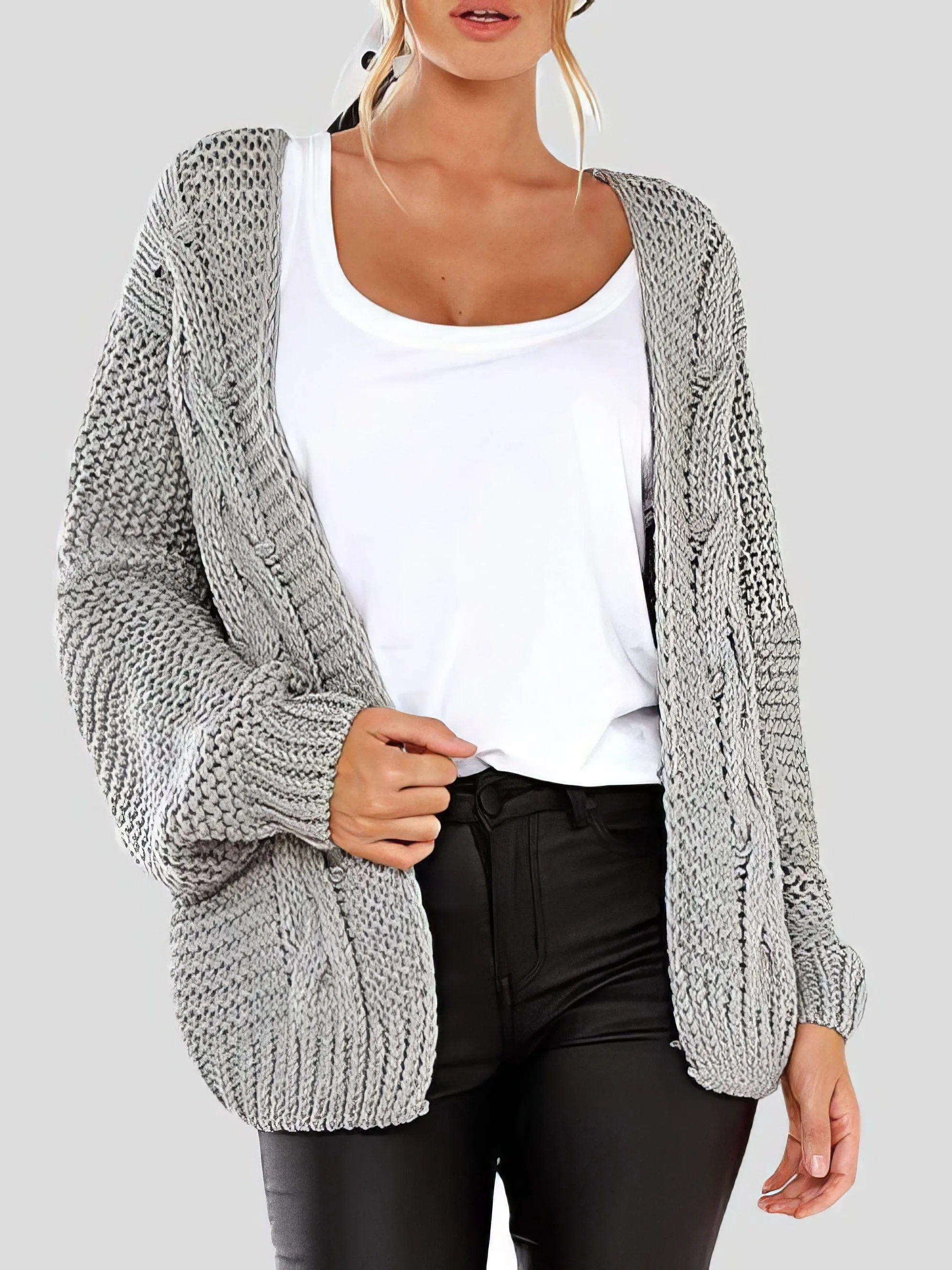 3/4 Sleeve Knit Cardigan