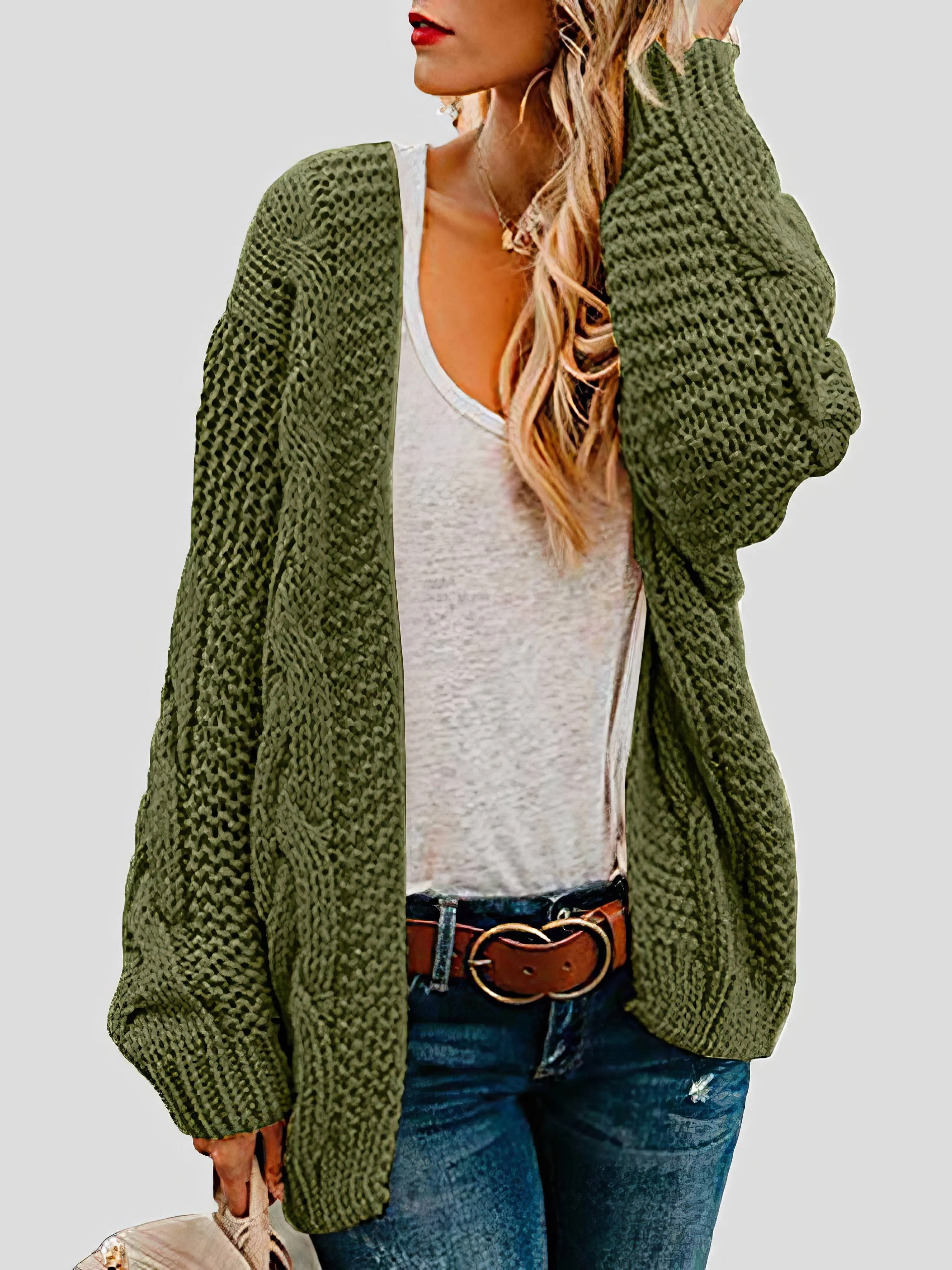 3/4 Sleeve Knit Cardigan