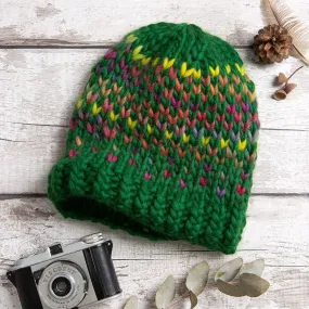 Accessories Knitting Kit - Ellie Hat Forest Green