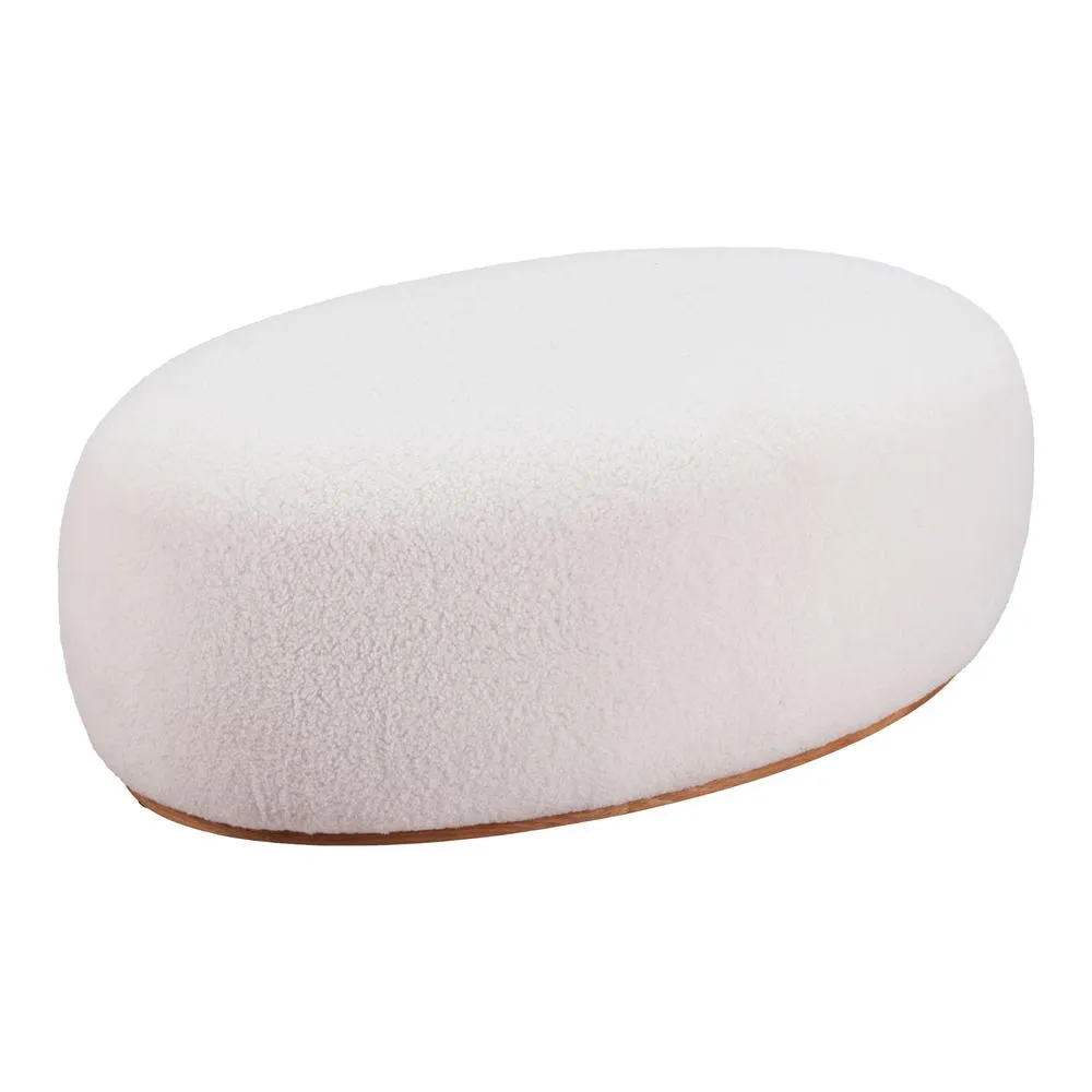 Amber Selma Cho Luxury White  Minimalist Ottoman