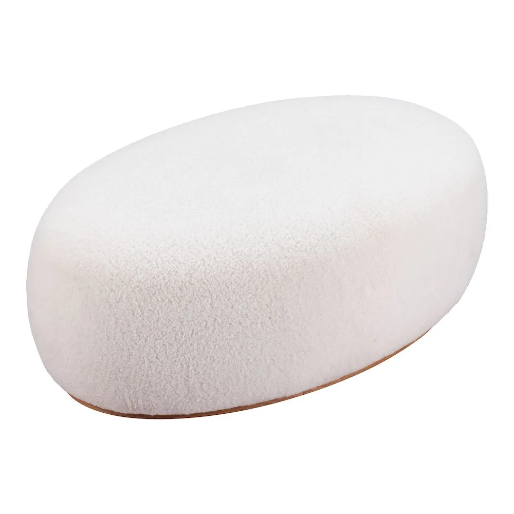 Amber Selma Cho Luxury White  Minimalist Ottoman