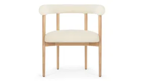 Andie - Andie Armchair, White Teddy and Natural Ash