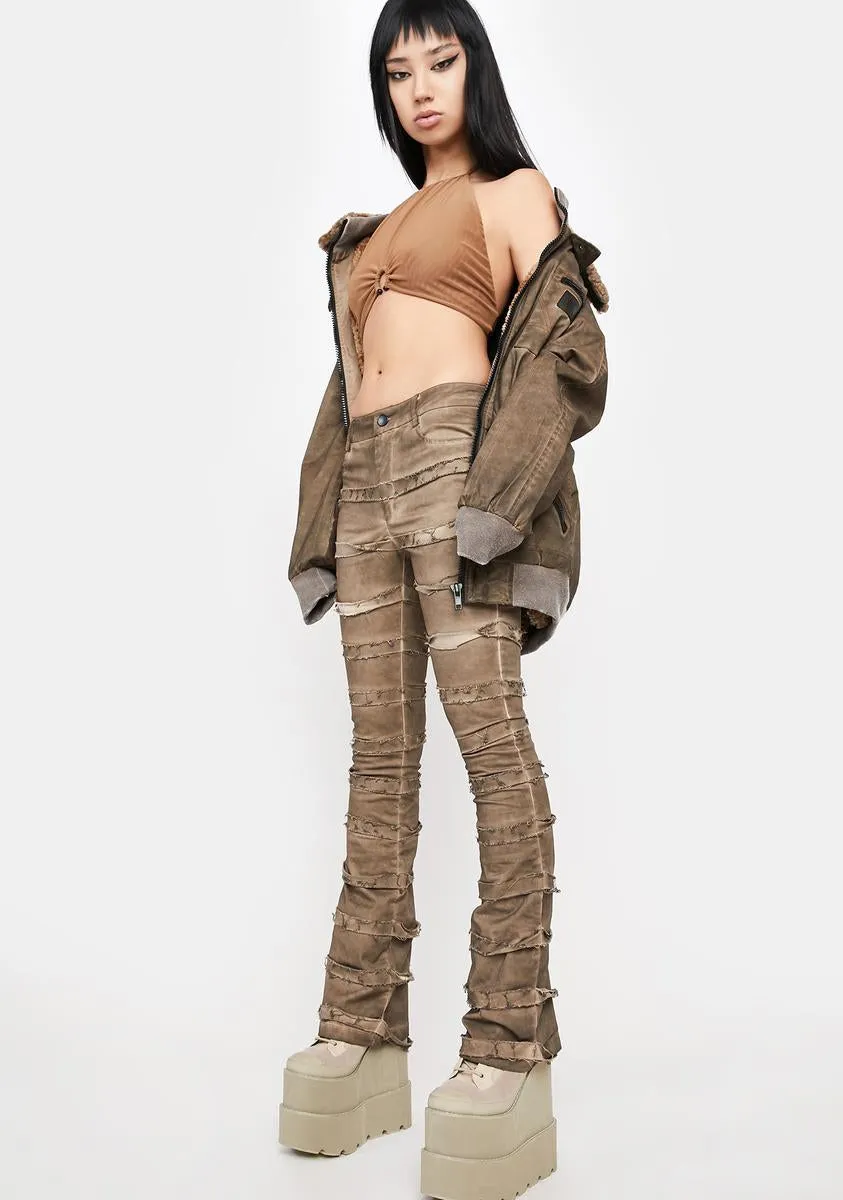 Atmosphere Strappy Distressed Skinny Pants