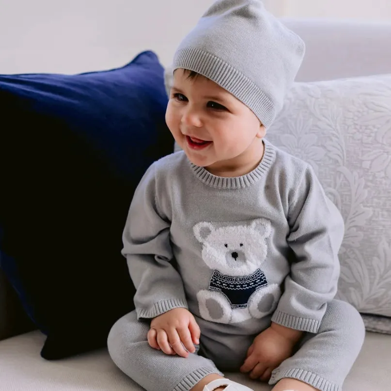 Baby Boys Easton Grey Knitted Set