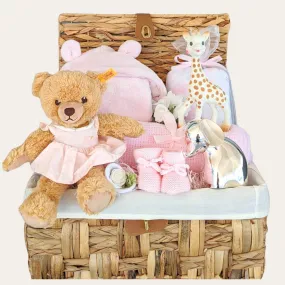 Baby Girl Gifts Hamper Luxury Lullaby Bear