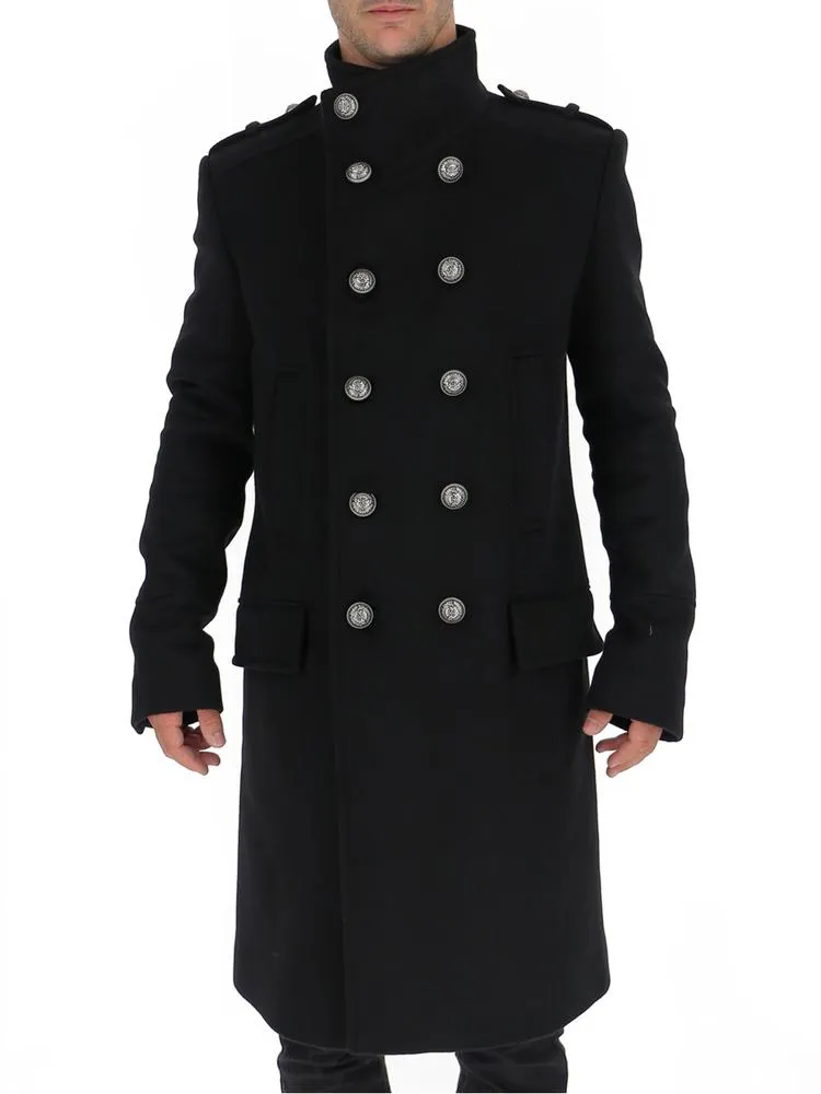 Balmain Double-Breasted Guard Coat