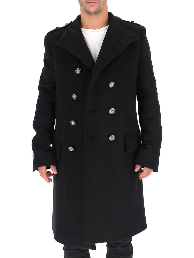 Balmain Double-Breasted Guard Coat