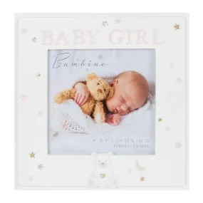 Bambino Baby Girl Resin Photo Frame