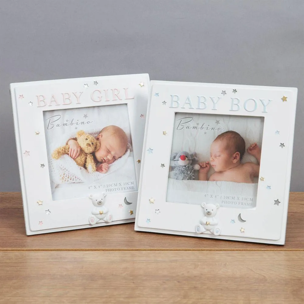 Bambino Baby Girl Resin Photo Frame