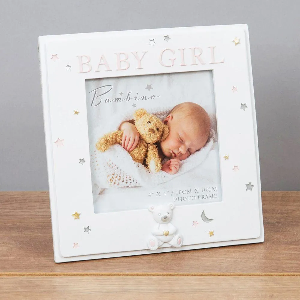 Bambino Baby Girl Resin Photo Frame