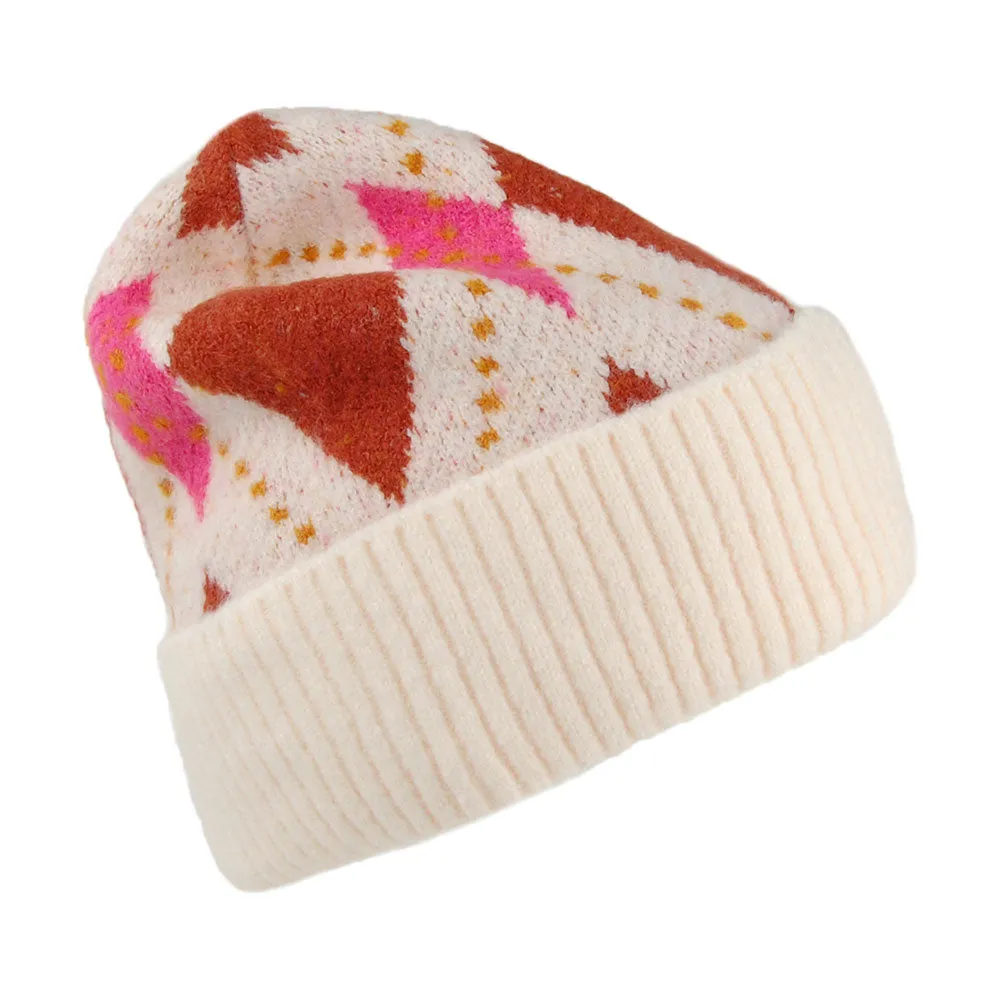 Barts Hats Eyvor Argyle Beanie Hat - Cream