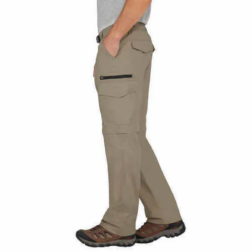 BC Clothing Mens Zip off Pants Shorts Sand Khaki Convertible