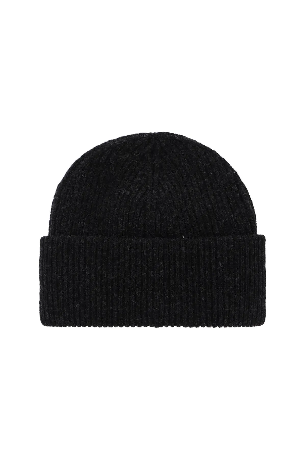 beanie hat with logo label