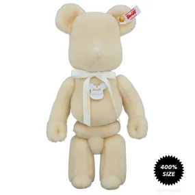 Bearbrick x Steiff Premium Teddy Bear Plush Toy - White Edition