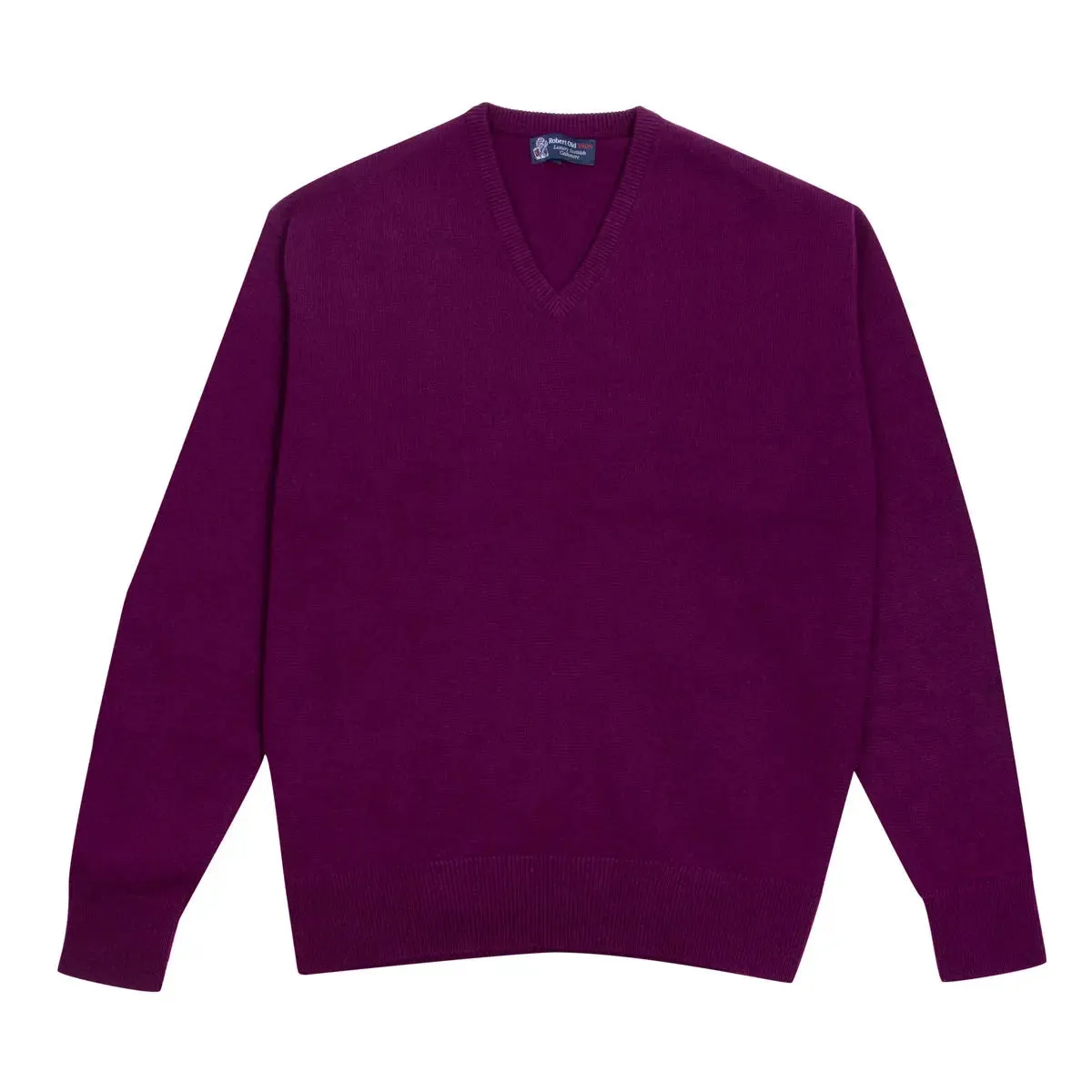 Beetroot Tobermorey 4ply V-Neck Cashmere Sweater