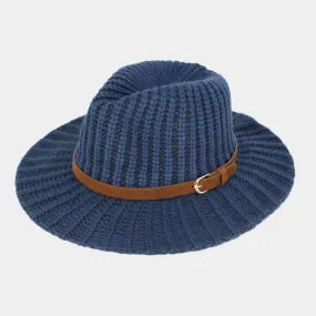 Belt Band Knit Fedora/Panama Hat