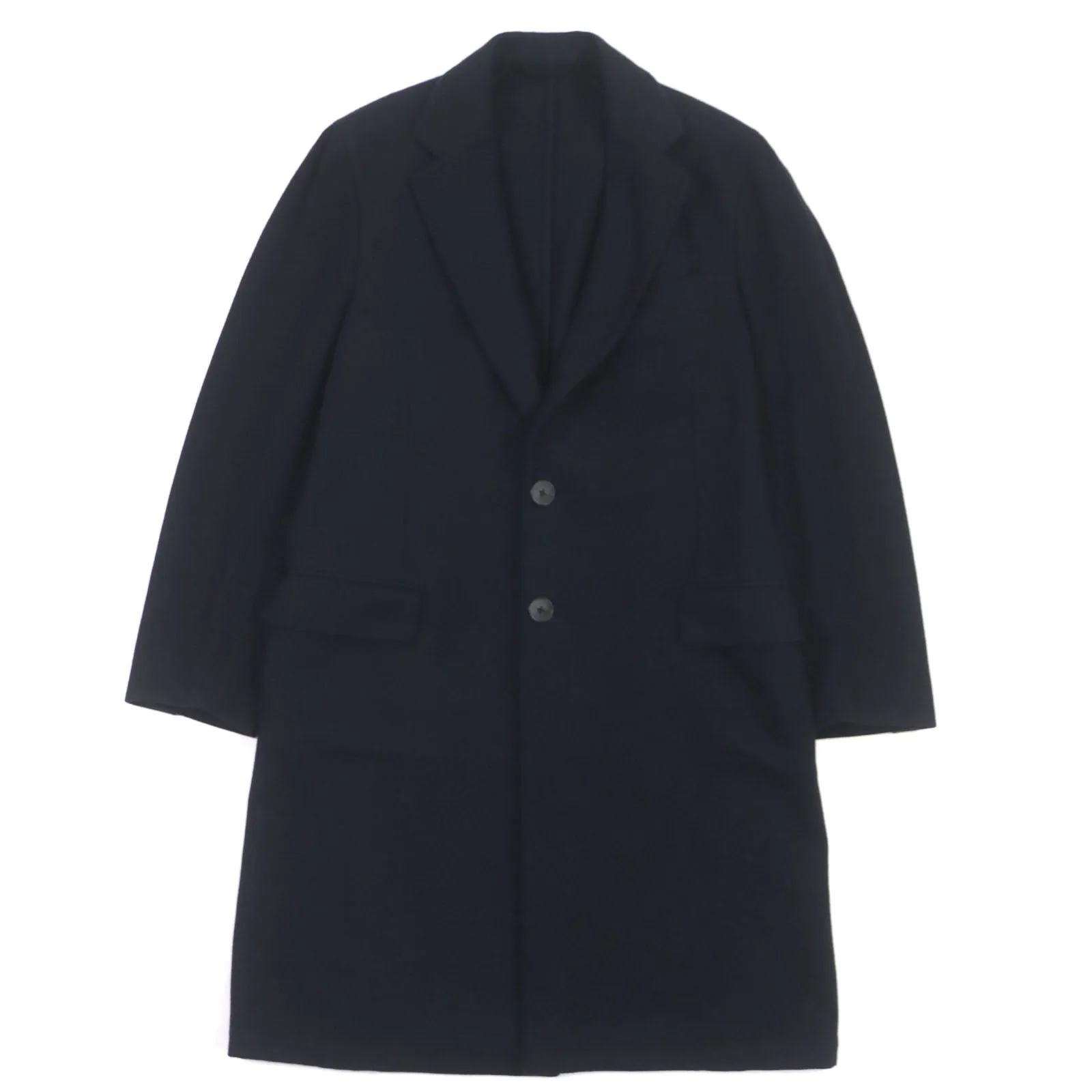 Belvest Cashmere Wool Chester Coat Dark Navy