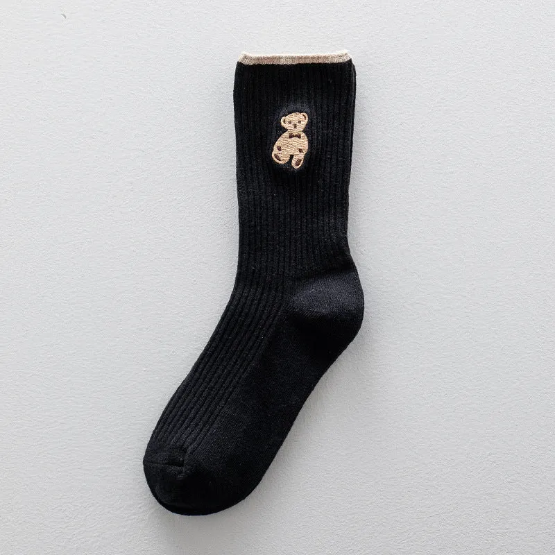 BerriesJam - 2024 Teddy Bear Mid-tube Sport Socks