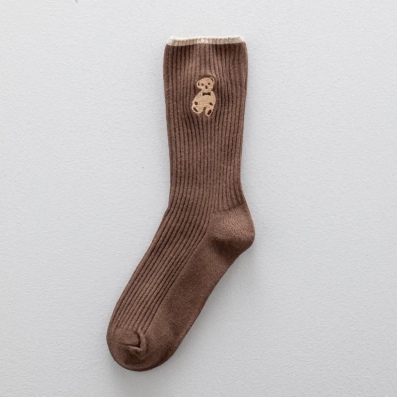 BerriesJam - 2024 Teddy Bear Mid-tube Sport Socks