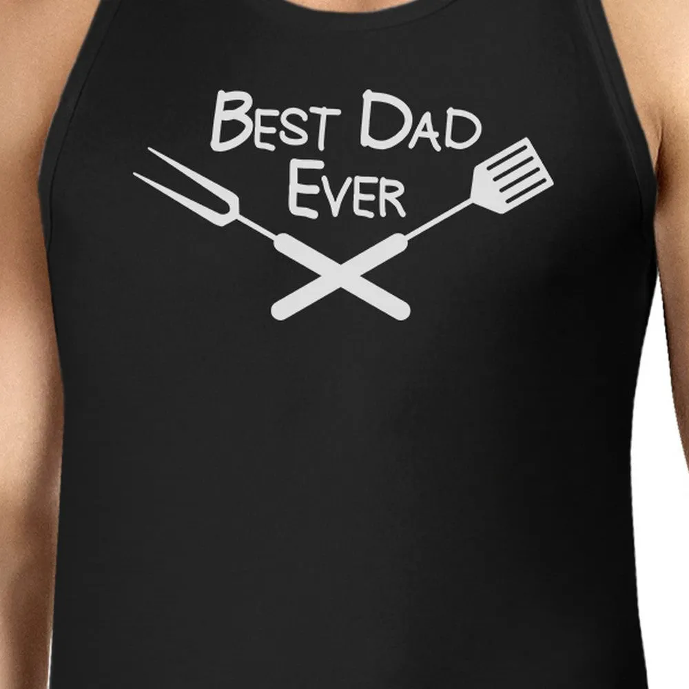 Best Bbq Dad Mens Black Sleeveless Tee Fathers Day Gift For Husband