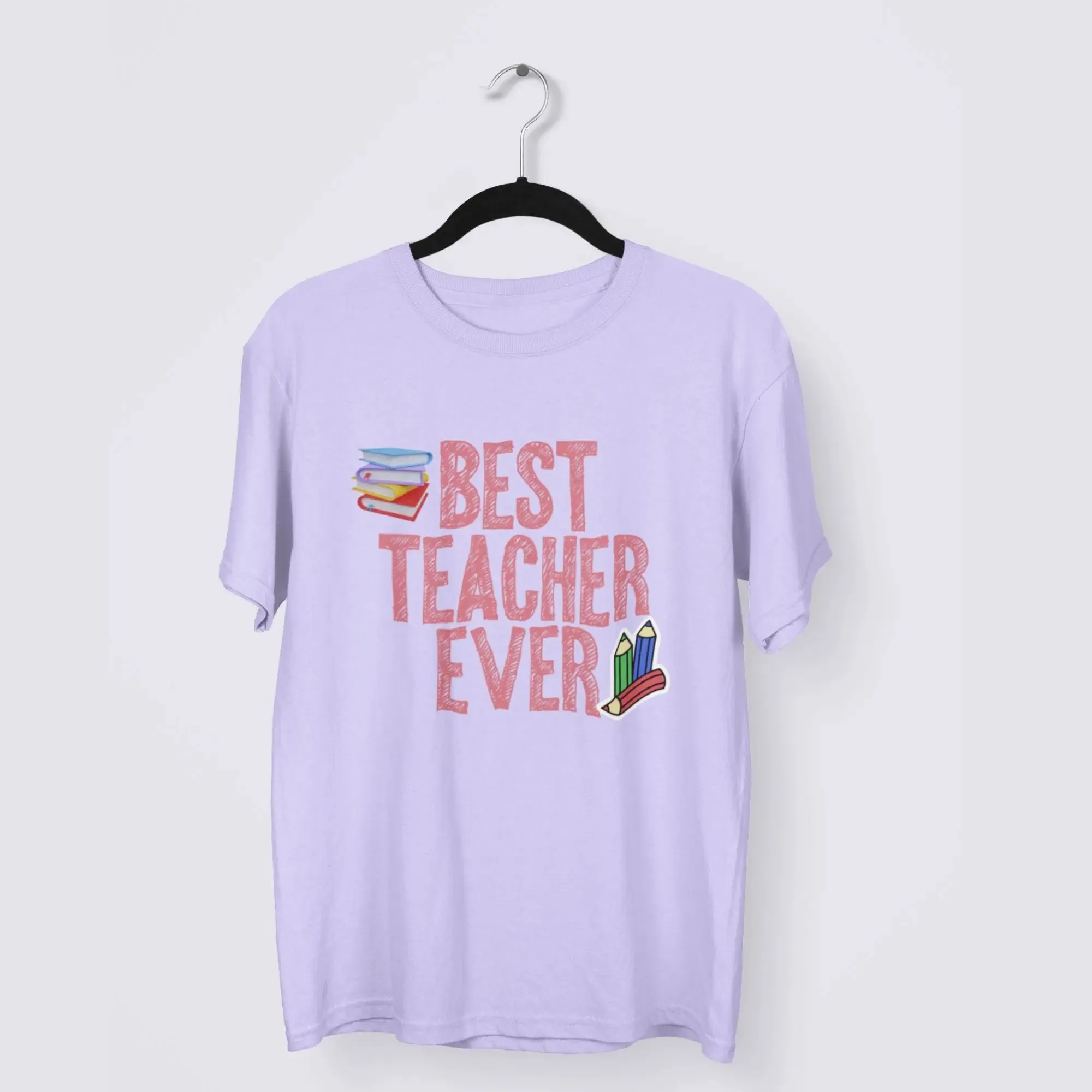 Best Teacher Ever round neck half sleeves classic t-shirt