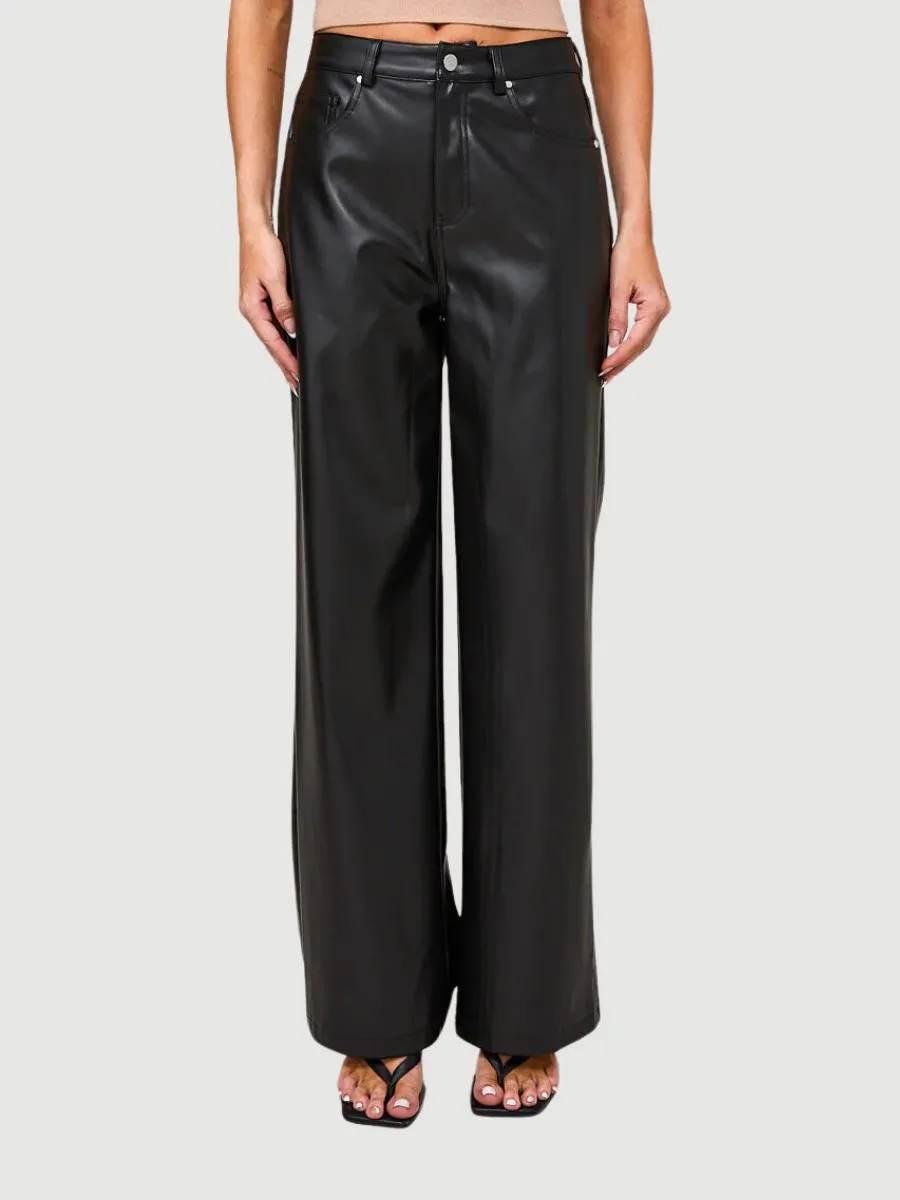 Black Beauty Faux Leather Pants