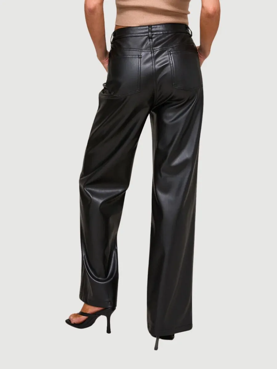 Black Beauty Faux Leather Pants