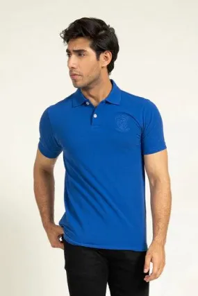 Blue Embroidered Polo | Cougar