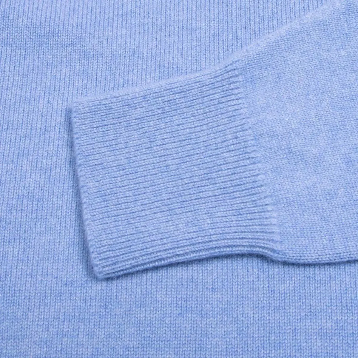 Blue Haze Tobermorey 4ply V-Neck Cashmere Sweater