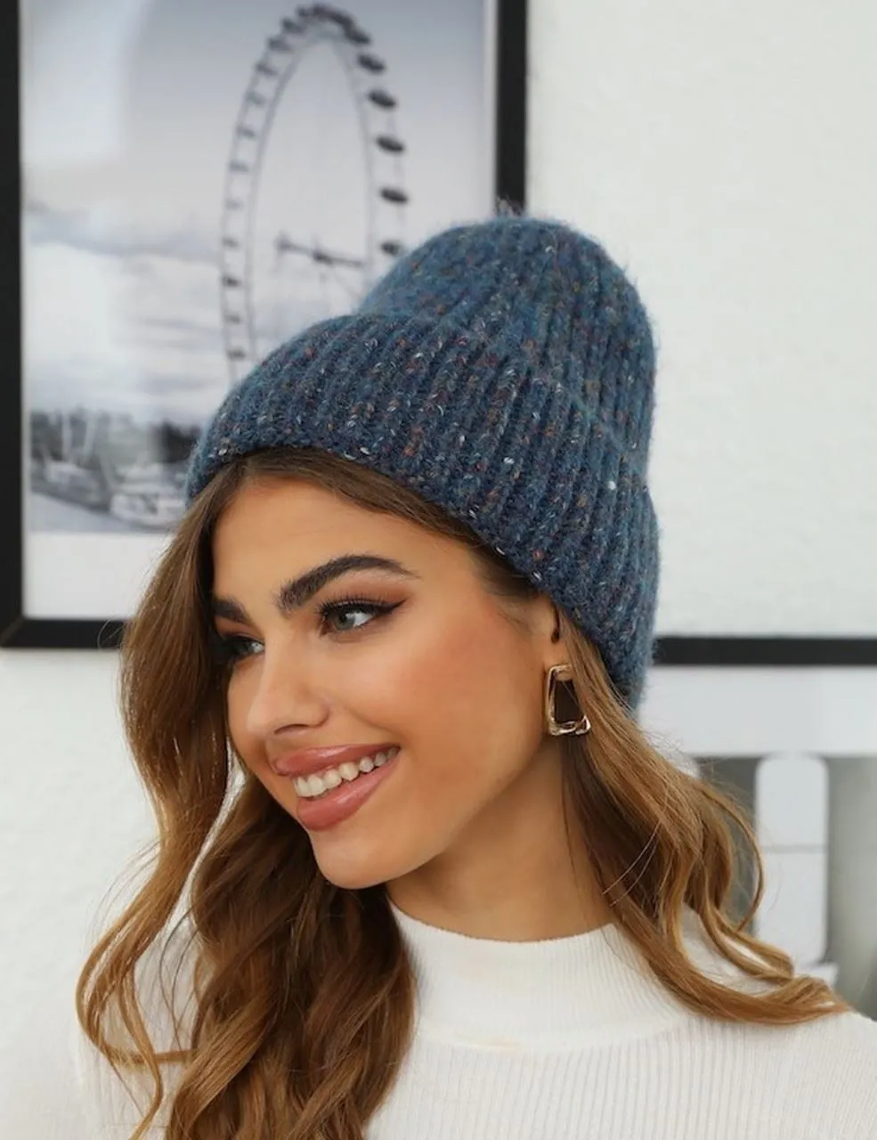 BLUE SPECKLED HAT