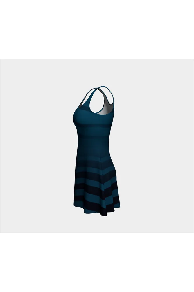 Blue Tiburon Flare Dress