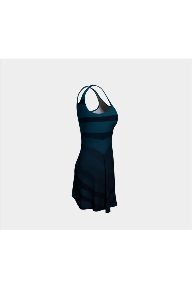 Blue Tiburon Flare Dress