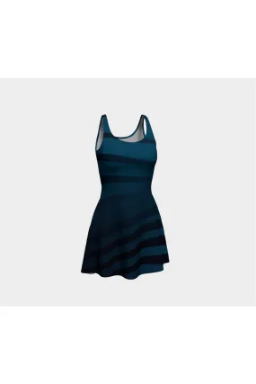 Blue Tiburon Flare Dress