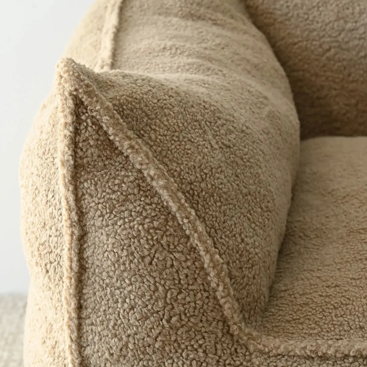 Boring Large Teddy Fabric Bean Bag Loveseat Sofa