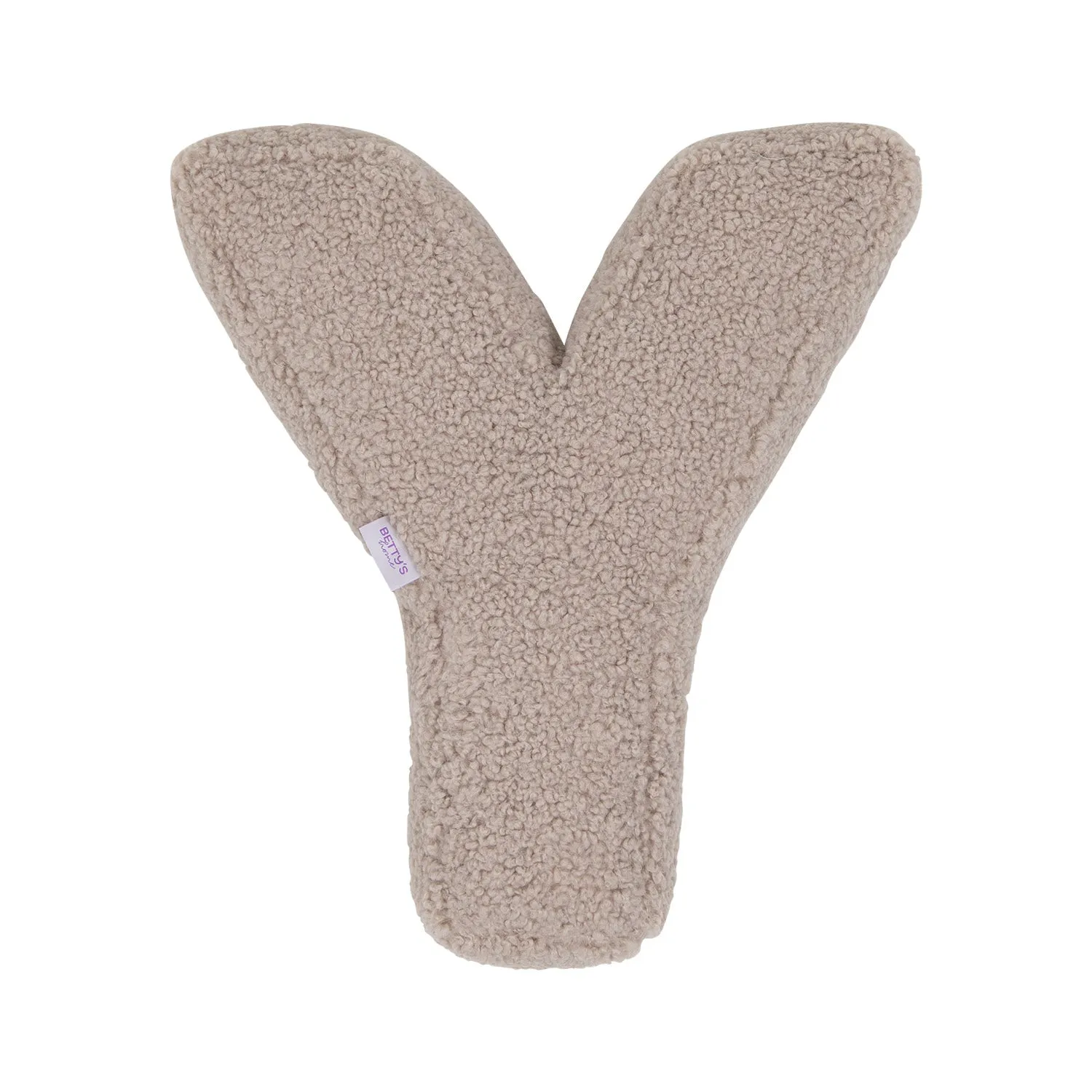 Boucle Letter Cushion Y Mocha | Teddy Letter Cushion Mocha