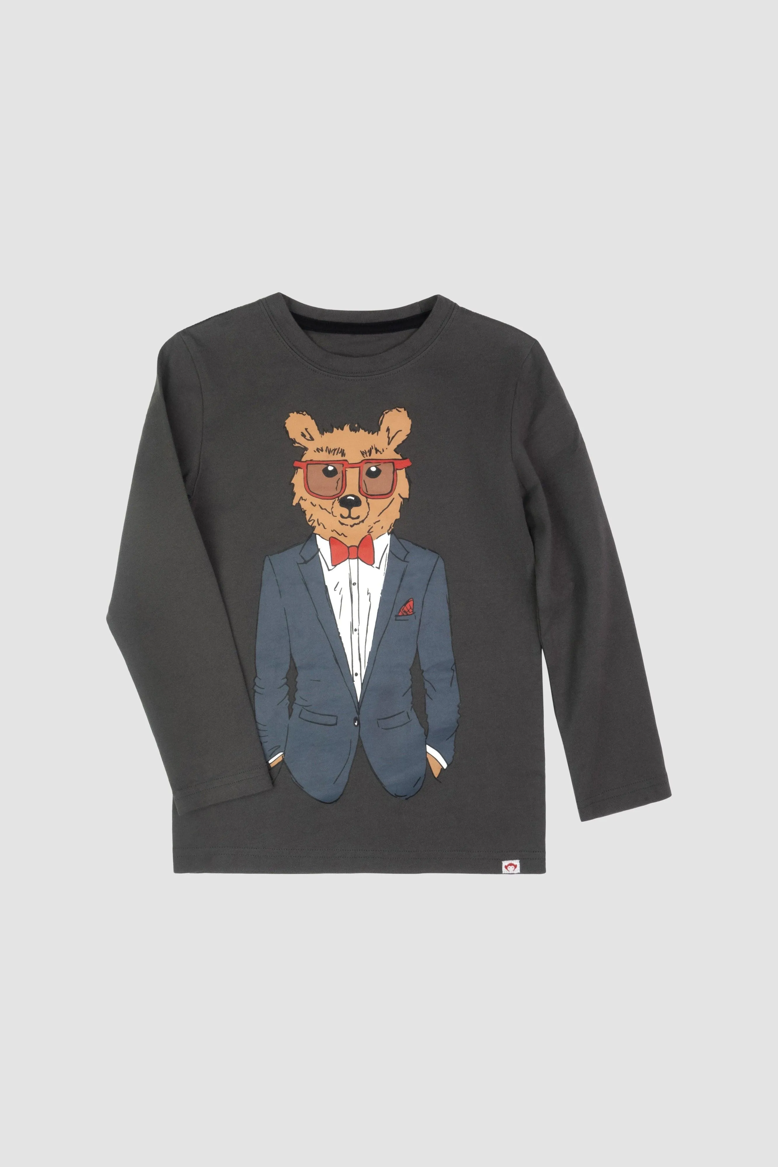 Boys Top | Mr. Bear Long Sleeve Graphic Tee | Appaman