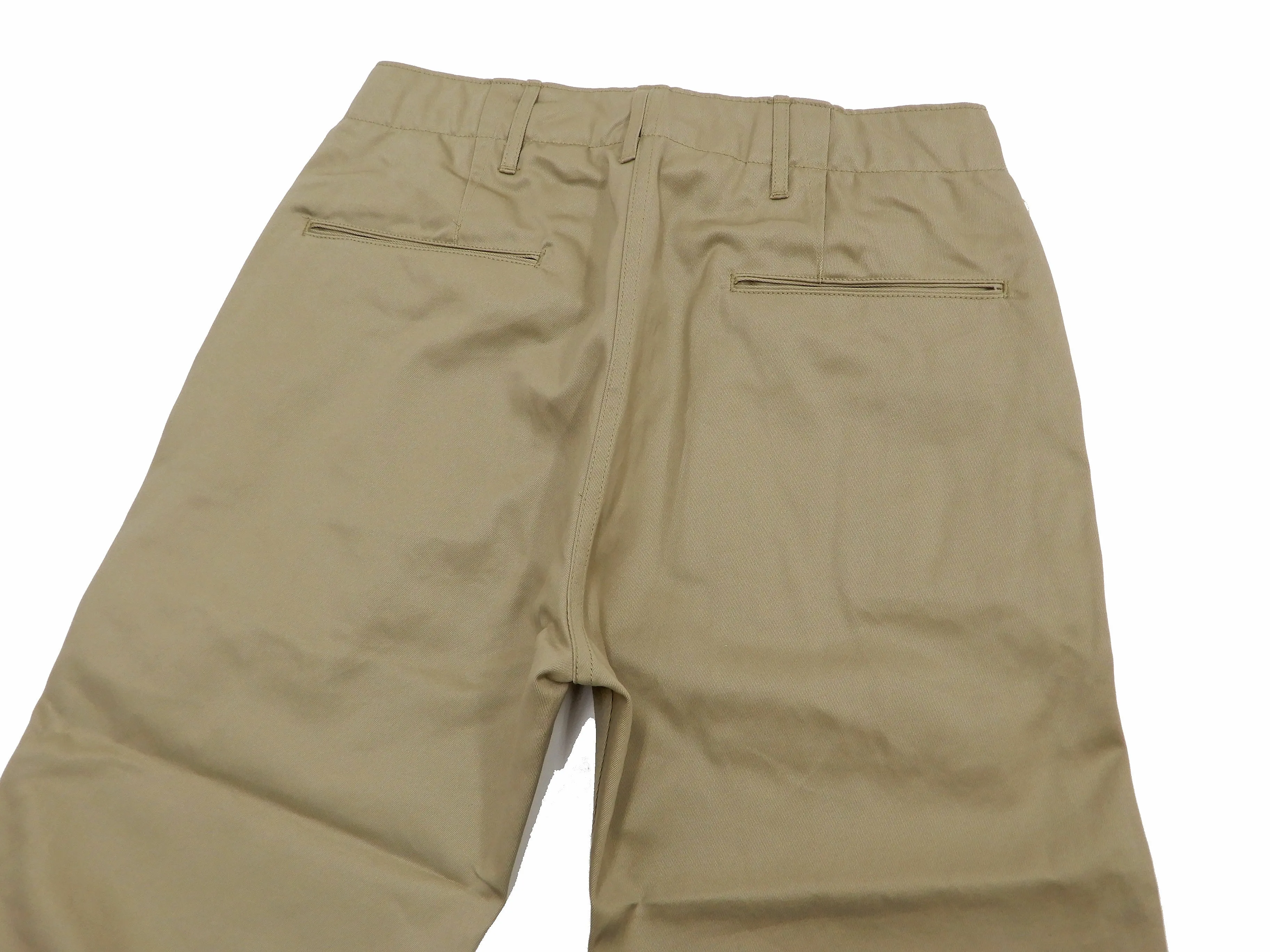 Buzz Rickson Trousers Men's Zip Fly Slimmer Fit US Army Chino Pants BR40025A 02 Khaki