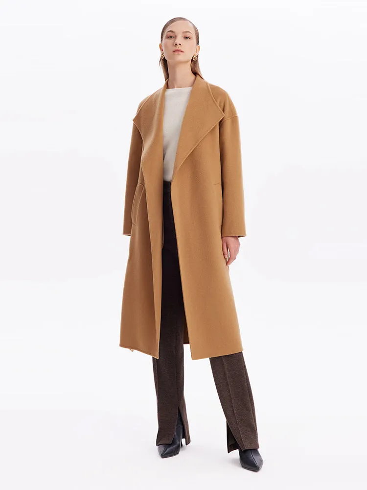 Cashmere Double-Faced Lapel Women Coat