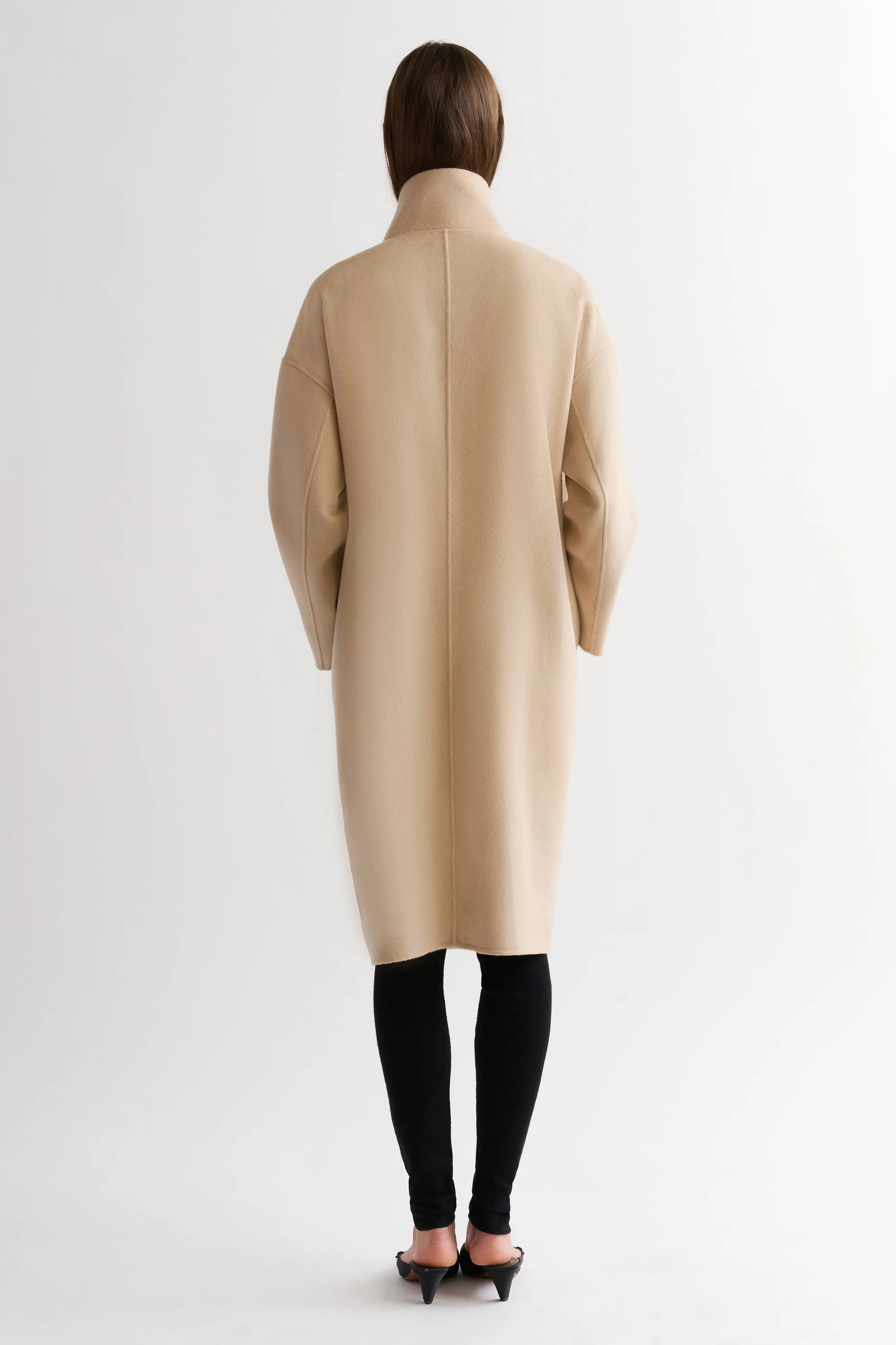 CASHMERE FUNNEL NECK COAT