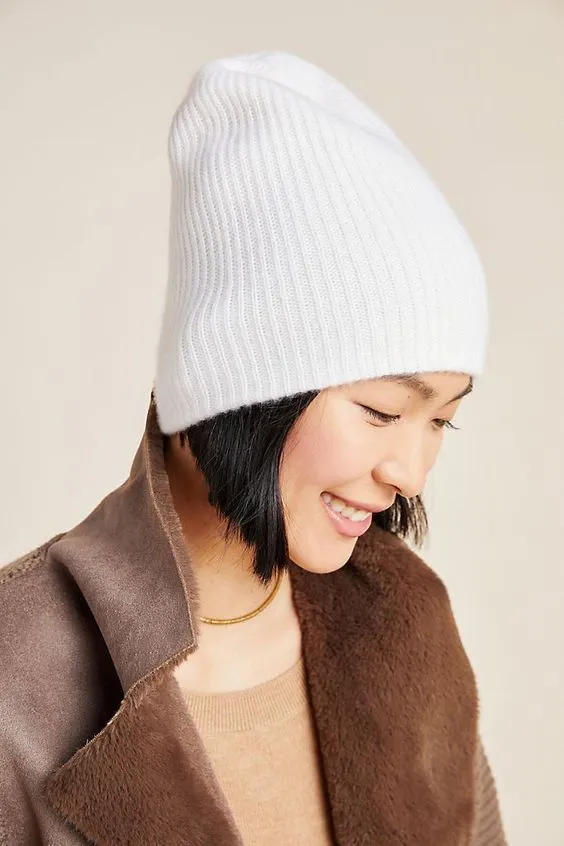 Cashmere Rib Beanie