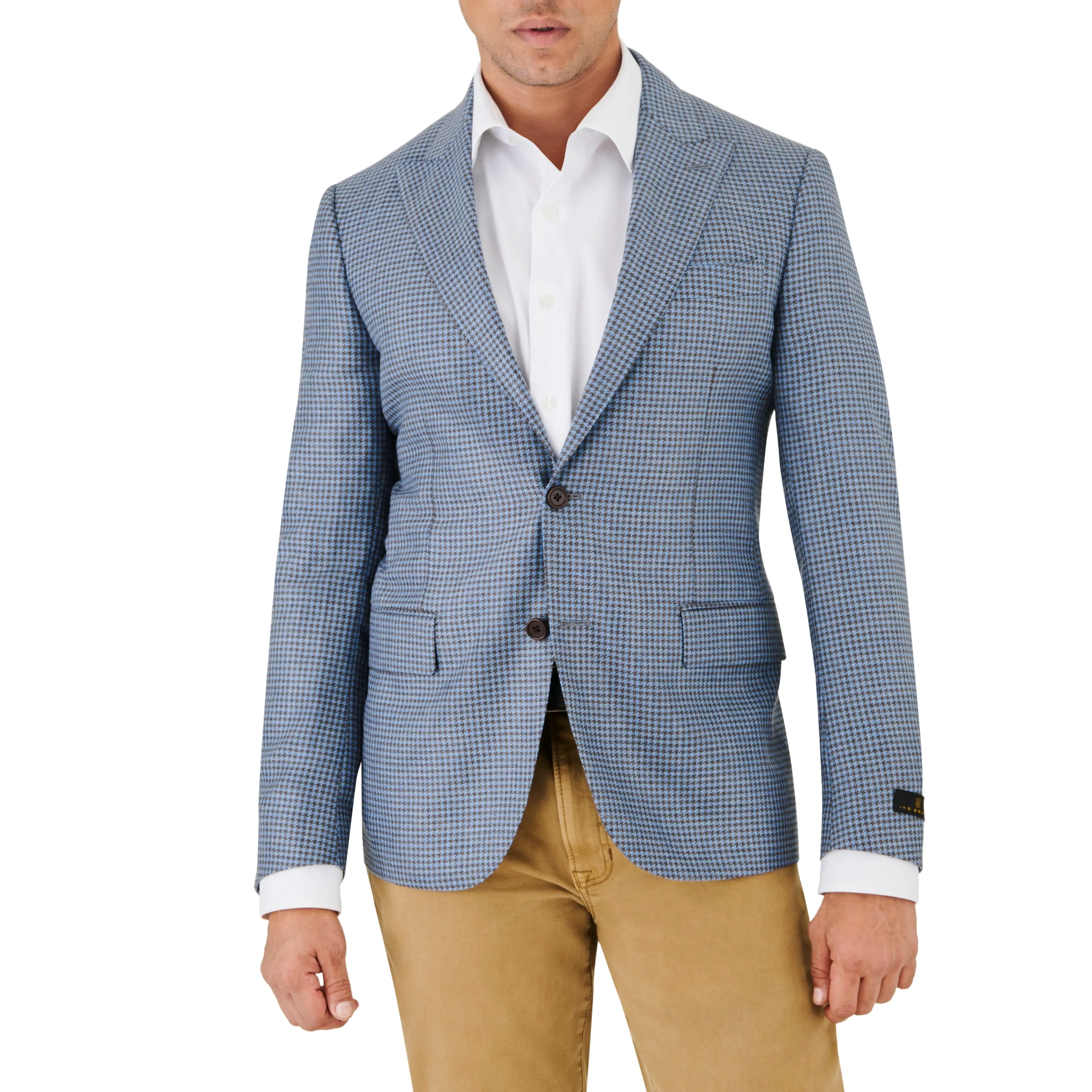 Cashmere Sky and Chocolate Houndstooth Sport Coat