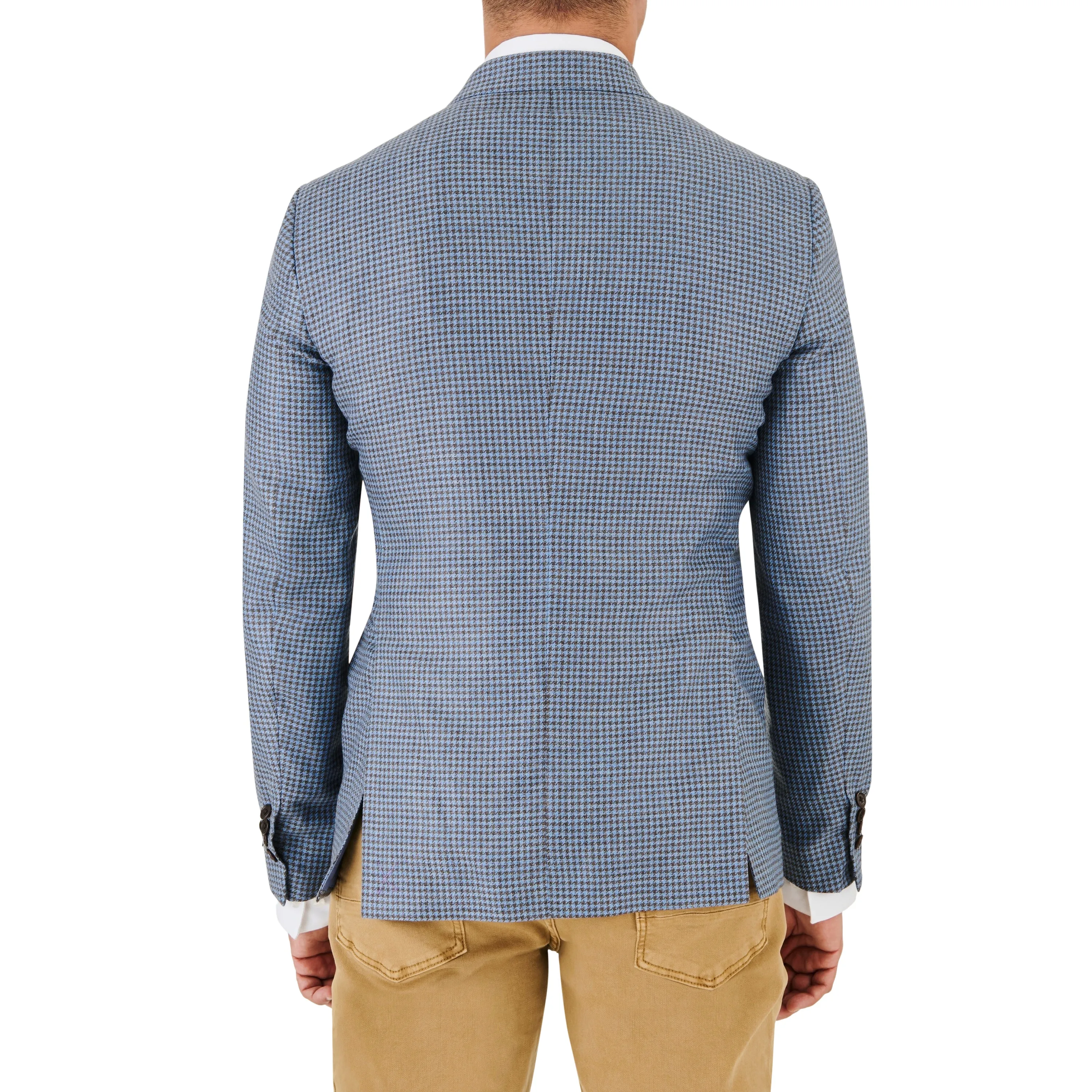 Cashmere Sky and Chocolate Houndstooth Sport Coat