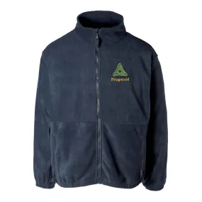 Celtic Triangle Knot Embroidered Personalized Fleece Full Zip- Navy