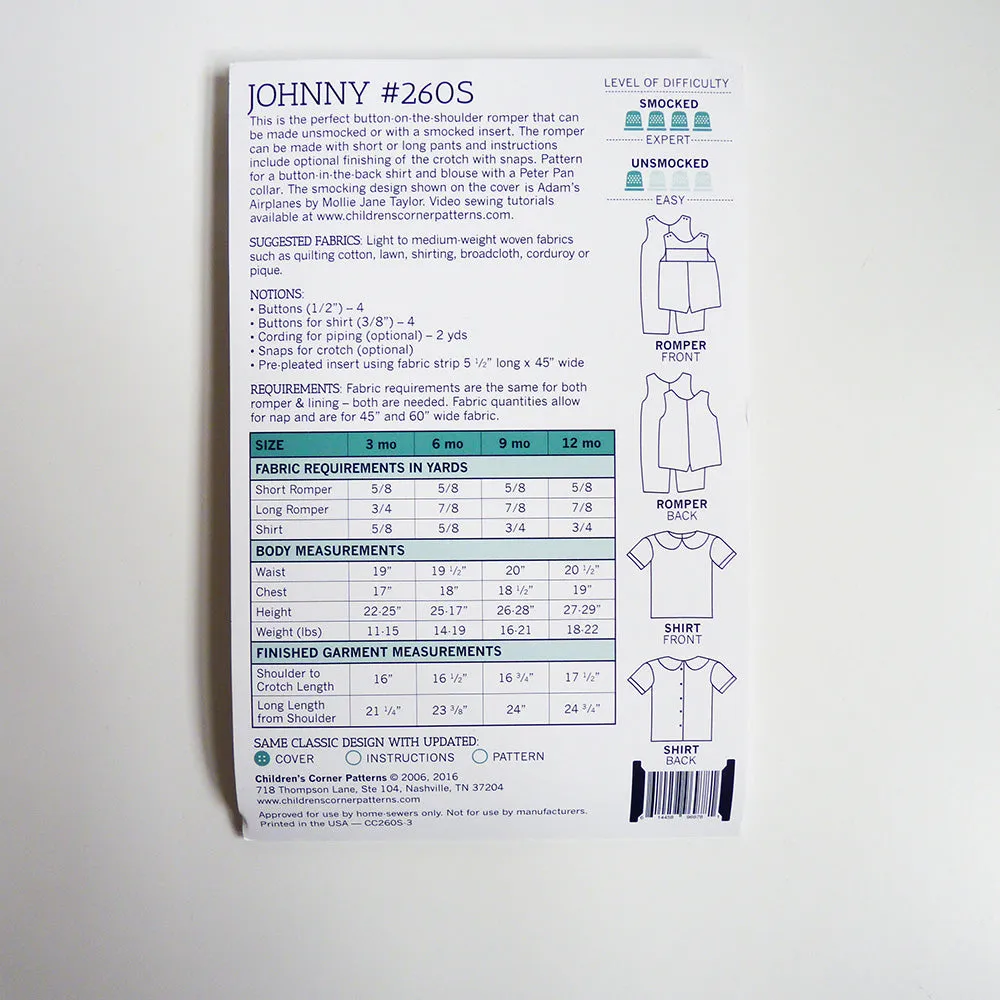 Children's Corner Patterns : Johnny